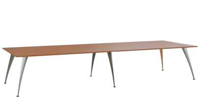 KUJ 14-40 stůl jednací, chromová podnož, olše jantar