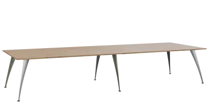 KUJ 14-40 stůl jednací, chromová podnož, dub lite