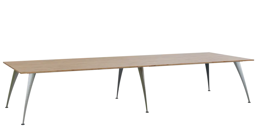 KUJ 14-40 stůl jednací, chromová podnož, dub lite