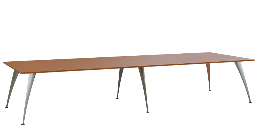 KUJ 14-40 stůl jednací, chromová podnož, třešeň šumavská