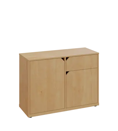 KU2-10DZ P skříňka nízká 2-dvéřová, zásuvka, 740x1022x400 mm, provedení pravé, javor horský
