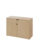 KU2-10DZ L skříňka nízká 2-dvéřová, zásuvka, 740x1022x400 mm, provedení levé, bříza irská