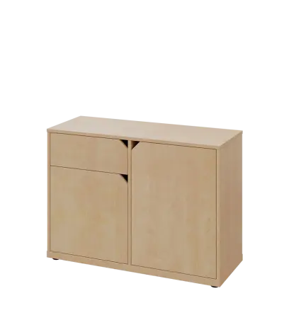 KU2-10DZ L skříňka nízká 2-dvéřová, zásuvka, 740x1022x400 mm, provedení levé, bříza irská