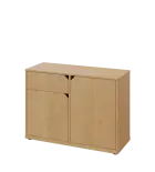 KU2-10DZ L skříňka nízká 2-dvéřová, zásuvka, 740x1022x400 mm, provedení levé, javor horský