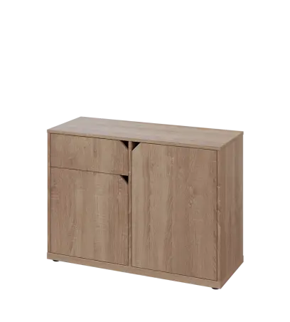 KU2-10DZ L skříňka nízká 2-dvéřová, zásuvka, 740x1022x400 mm, provedení levé, dub bardolino