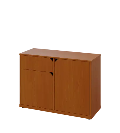 KU2-10DZ L skříňka nízká 2-dvéřová, zásuvka, 740x1022x400 mm, provedení levé, třešeň šumavská