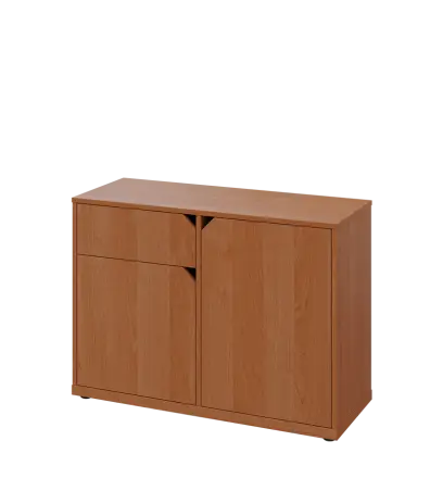 KU2-10DZ L skříňka nízká 2-dvéřová, zásuvka, 740x1022x400 mm, provedení levé, olše jantar