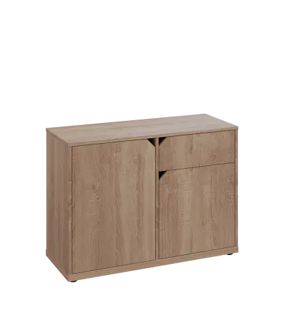 KU2-10DZ P skříňka nízká 2-dvéřová, zásuvka, 740x1022x400 mm, provedení pravé, dub bardolino