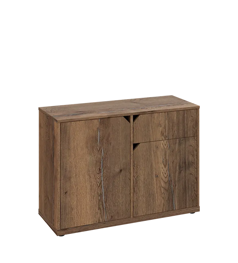 KU2-10DZ P skříňka nízká 2-dvéřová, zásuvka, 740x1022x400 mm, provedení pravé, dub halifax cínový