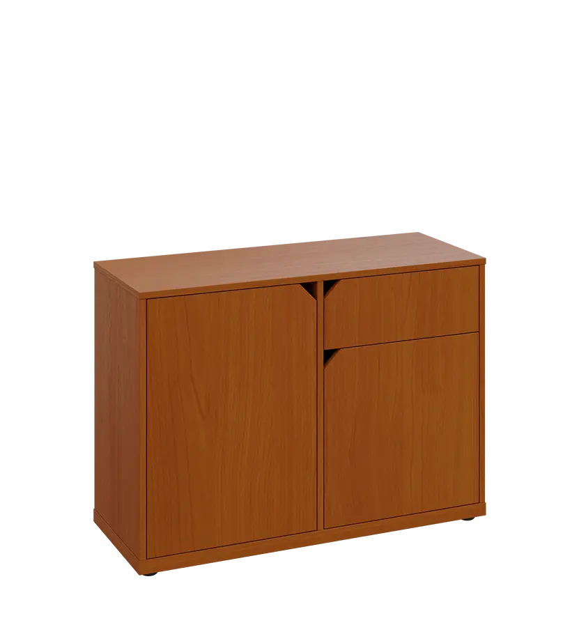 KU2-10DZ P skříňka nízká 2-dvéřová, zásuvka, 740x1022x400 mm, provedení pravé, třešeň šumavská