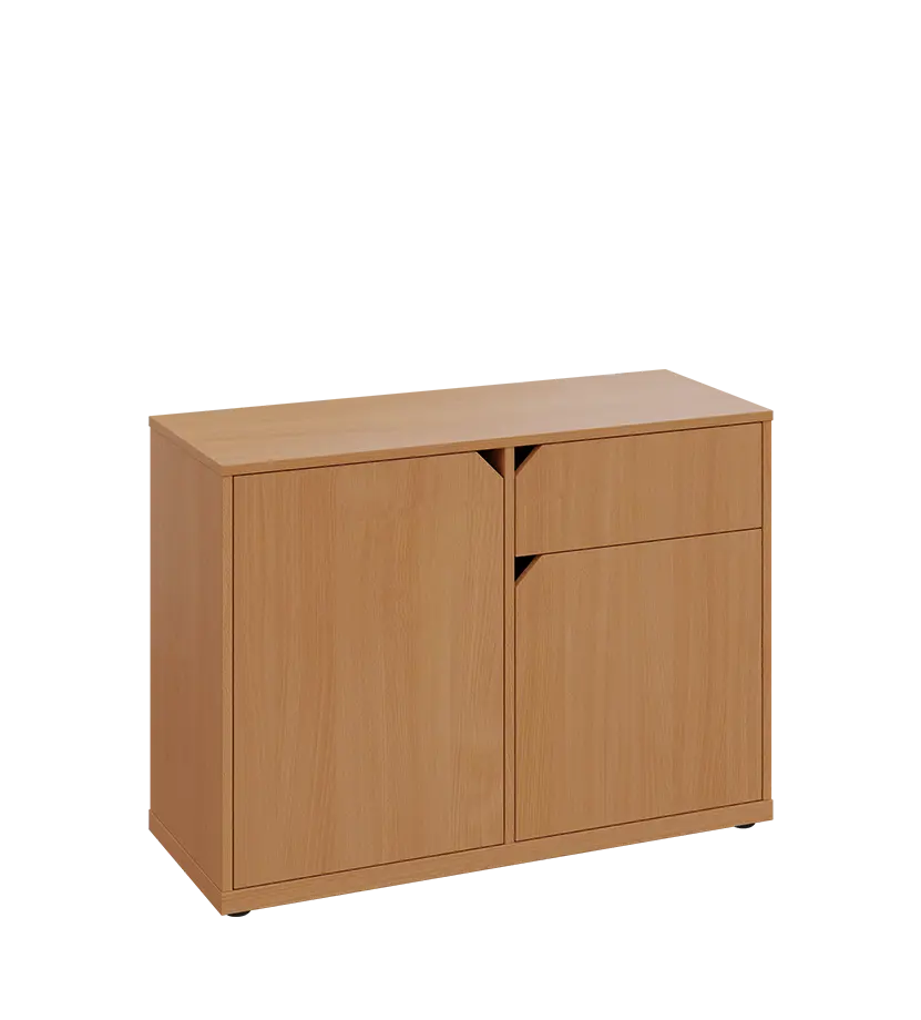 KU2-10DZ P skříňka nízká 2-dvéřová, zásuvka, 740x1022x400 mm, provedení pravé, buk Royal