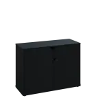 KU2-10DZ P skříňka nízká 2-dvéřová, zásuvka, 740x1022x400 mm, provedení pravé, černá