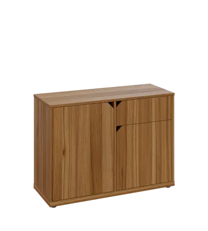 KU2-10DZ P skříňka nízká 2-dvéřová, zásuvka, 740x1022x400 mm, provedení pravé, ořech světlý