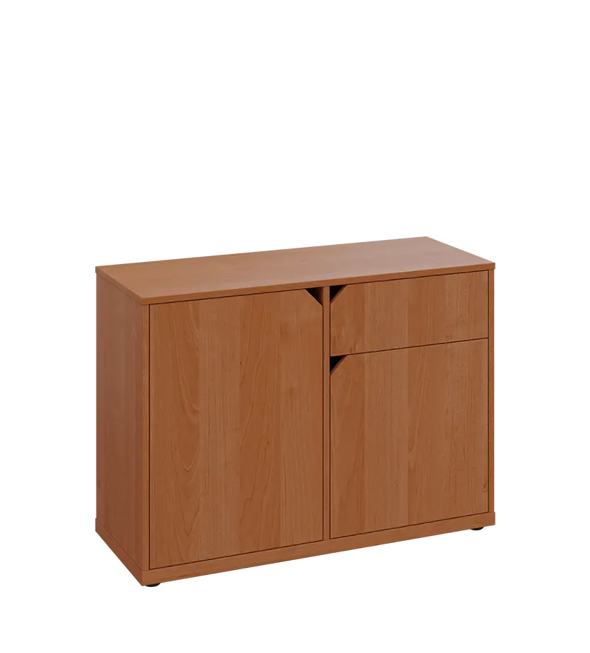 KU2-10DZ P skříňka nízká 2-dvéřová, zásuvka, 740x1022x400 mm, provedení pravé, olše jantar