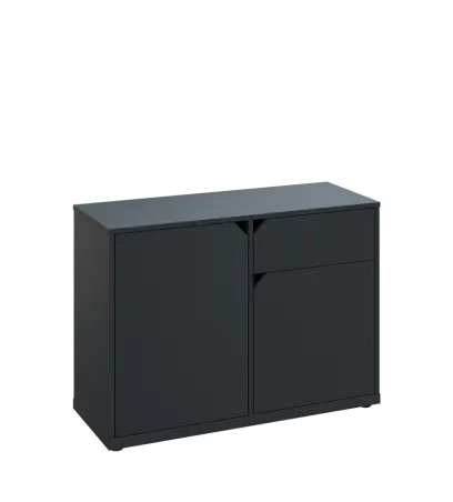 KU2-10DZ P skříňka nízká 2-dvéřová, zásuvka, 740x1022x400 mm, provedení pravé, antracit