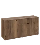 KU2-15DZ P skříňka nízká 2-dvéřová, zásuvky, 740x1522x400 mm, provedení pravé, dub halifax cínový