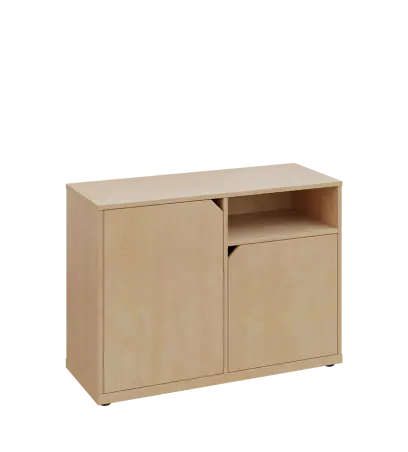 KU2-10DN P skříňka nízká 2-dvéřová, nika, 740x1022x400 mm, provedení pravé, bříza irská