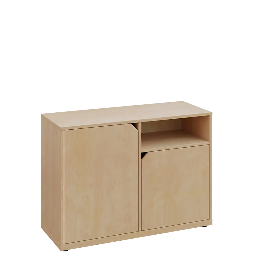 KU2-10DN P skříňka nízká 2-dvéřová, nika, 740x1022x400 mm, provedení pravé, bříza irská