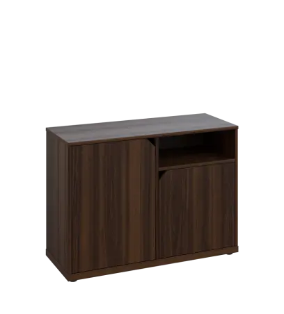 KU2-10DN P skříňka nízká 2-dvéřová, nika, 740x1022x400 mm, provedení pravé, ořech královský