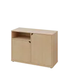 KU2-10DN L skříňka nízká 2-dvéřová, nika, 740x1022x400 mm, provedení levé, bříza irská