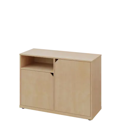 KU2-10DN L skříňka nízká 2-dvéřová, nika, 740x1022x400 mm, provedení levé, bříza irská