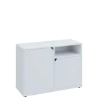 KU2-10DN P skříňka nízká 2-dvéřová, nika, 740x1022x400 mm, provedení pravé, bílá