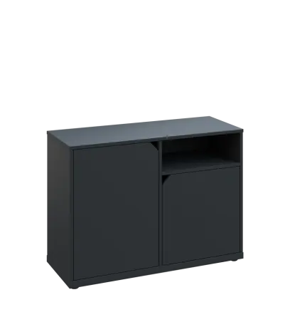 KU2-10DN P skříňka nízká 2-dvéřová, nika, 740x1022x400 mm, provedení pravé, antracit