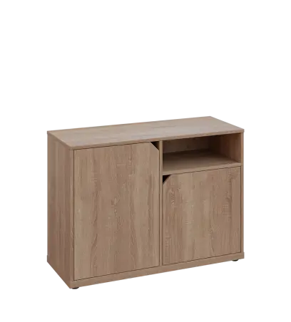 KU2-10DN P skříňka nízká 2-dvéřová, nika, 740x1022x400 mm, provedení pravé, dub bardolino