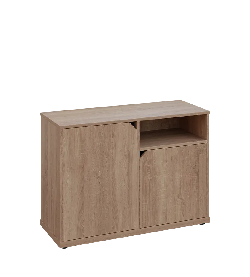 KU2-10DN P skříňka nízká 2-dvéřová, nika, 740x1022x400 mm, provedení pravé, dub bardolino