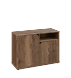 KU2-10DN P skříňka nízká 2-dvéřová, nika, 740x1022x400 mm, provedení pravé, dub halifax cínový