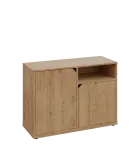 KU2-10DN P skříňka nízká 2-dvéřová, nika, 740x1022x400 mm, provedení pravé, dub lite