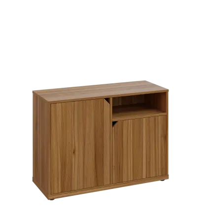 KU2-10DN P skříňka nízká 2-dvéřová, nika, 740x1022x400 mm, provedení pravé, ořech světlý