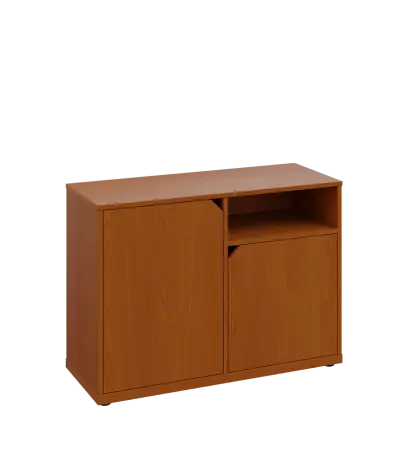 KU2-10DN P skříňka nízká 2-dvéřová, nika, 740x1022x400 mm, provedení pravé, třešeň šumavská