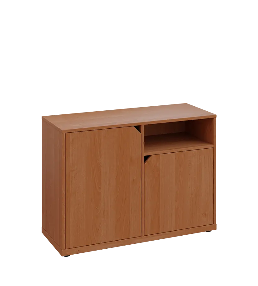 KU2-10DN P skříňka nízká 2-dvéřová, nika, 740x1022x400 mm, provedení pravé, olše jantar