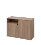 KU2-10DN L skříňka nízká 2-dvéřová, nika, 740x1022x400 mm, provedení levé, dub bardolino