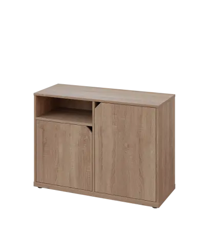 KU2-10DN L skříňka nízká 2-dvéřová, nika, 740x1022x400 mm, provedení levé, dub bardolino