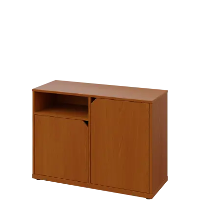 KU2-10DN L skříňka nízká 2-dvéřová, nika, 740x1022x400 mm, provedení levé, třešeň šumavská