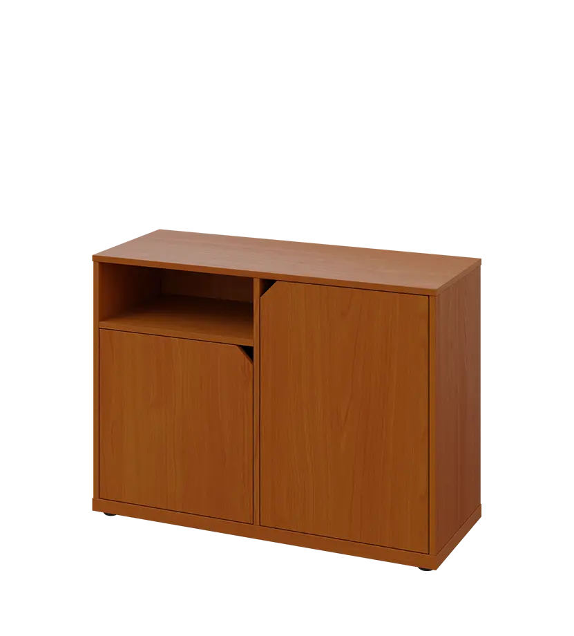 KU2-10DN L skříňka nízká 2-dvéřová, nika, 740x1022x400 mm, provedení levé, třešeň šumavská