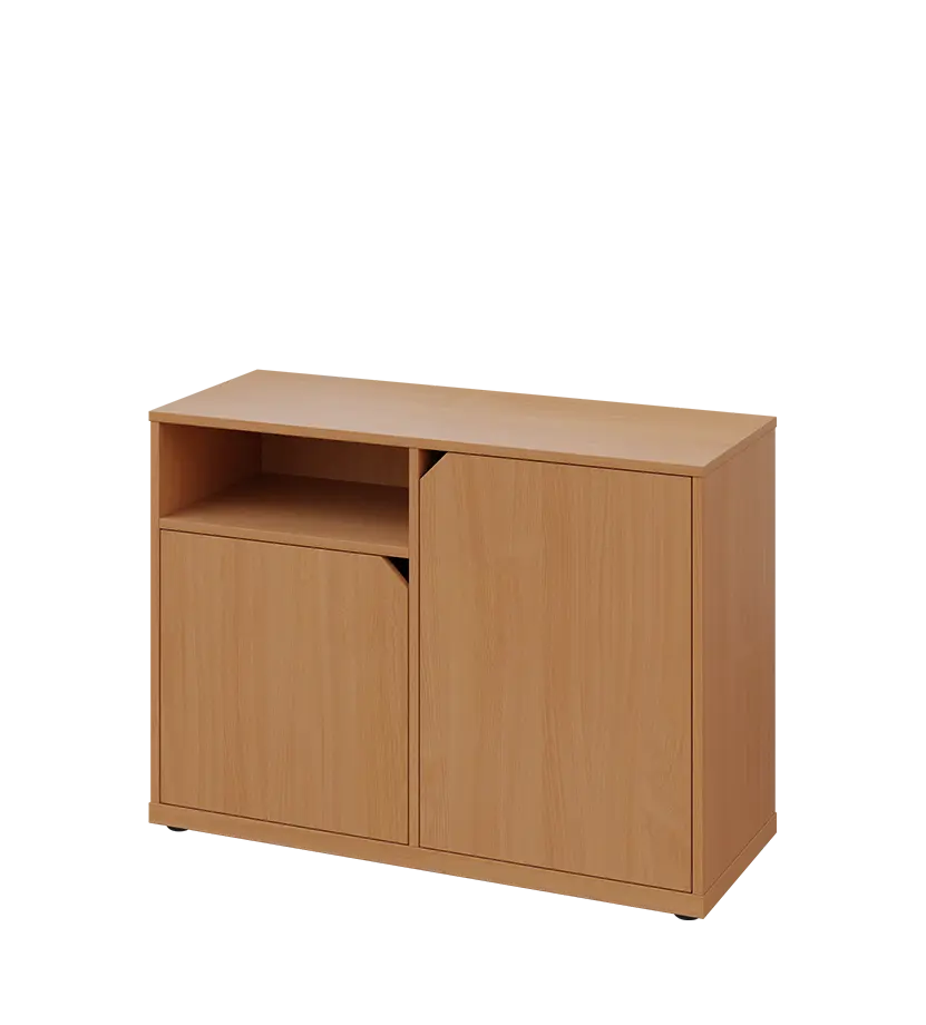 KU2-10DN L skříňka nízká 2-dvéřová, nika, 740x1022x400 mm, provedení levé, buk Royal