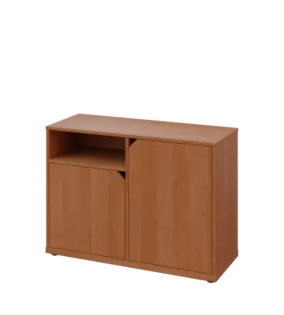 KU2-10DN L skříňka nízká 2-dvéřová, nika, 740x1022x400 mm, provedení levé, olše jantar