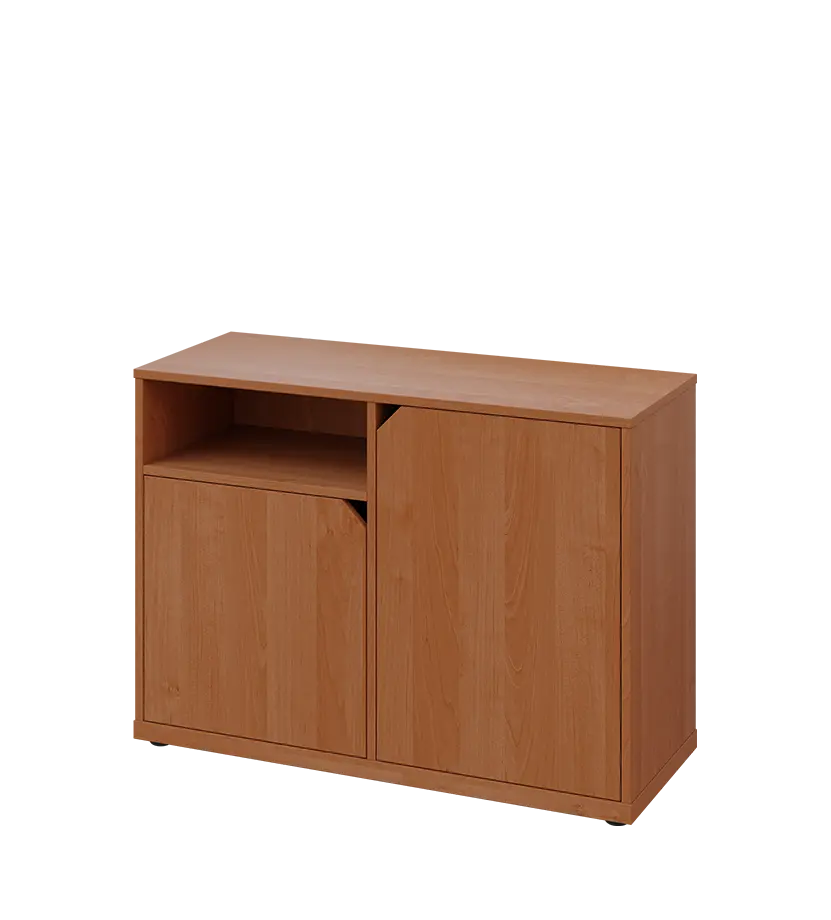 KU2-10DN L skříňka nízká 2-dvéřová, nika, 740x1022x400 mm, provedení levé, olše jantar