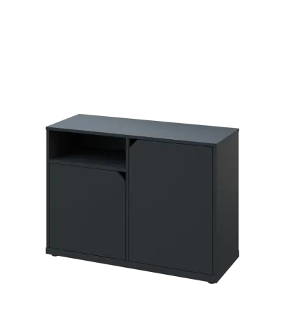 KU2-10DN L skříňka nízká 2-dvéřová, nika, 740x1022x400 mm, provedení levé, antracit