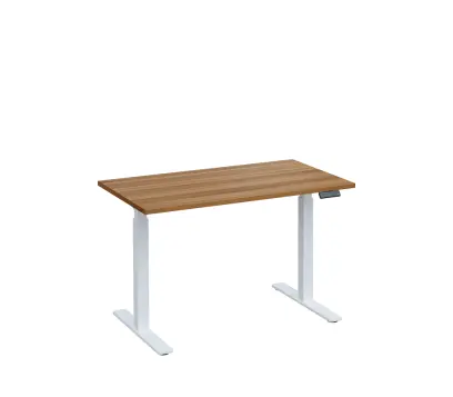 VSS 120/70 výškově stavitelný stůl, podnož bílý lak, ořech světlý