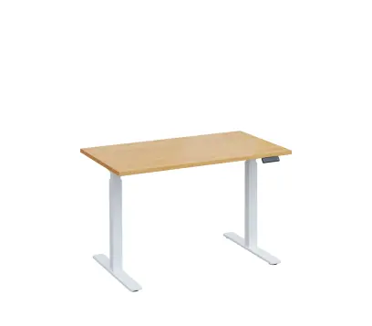 VSS 120/70 výškově stavitelný stůl, podnož bílý lak, javor horský