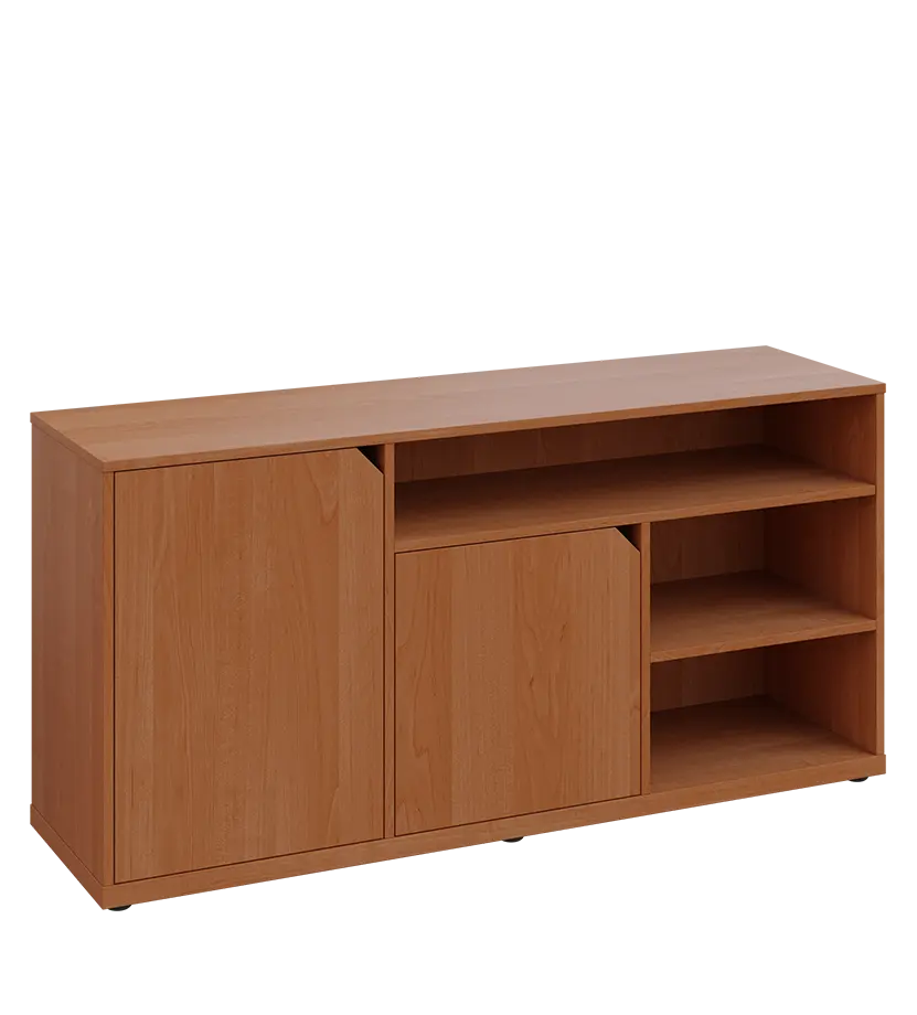 KU2-15DN3 L skříňka nízká 2-dveřová, nika, 740x1522x400, provedení levé, olše jantar