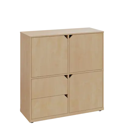 KU3-10DZ2 P skříňka 3-dvéřová, zásuvky, 1054x1022x400 mm, provedení pravé, bříza irská