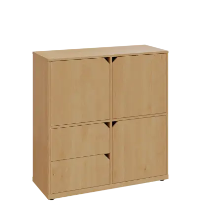 KU3-10DZ2 P skříňka 3-dvéřová, zásuvky, 1054x1022x400 mm, provedení pravé, javor horský