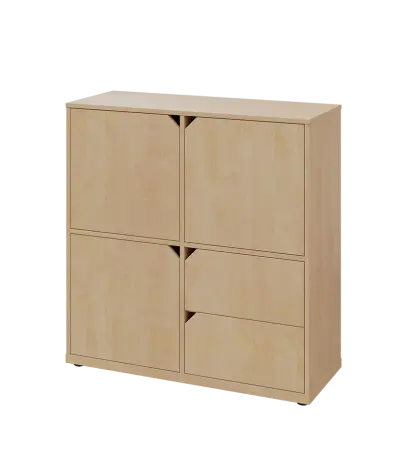 KU3-10DZ2 L skříňka 3-dvéřová, zásuvky, 1054x1022x400 mm, provedení levé, bříza irská