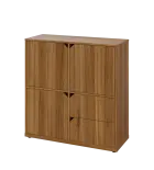 KU3-10DZ2 L skříňka 3-dvéřová, zásuvky, 1054x1022x400 mm, provedení levé, ořech světlý