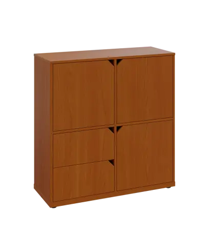 KU3-10DZ2 P skříňka 3-dvéřová, zásuvky, 1054x1022x400 mm, provedení pravé, třešeň šumavská